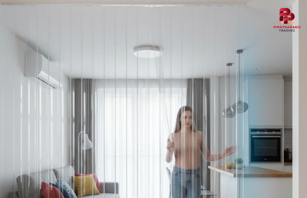 ม่านพลาสติกใสกันแอร์